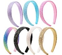 RWOORA Girls Headbands,sparkly rainbow headbands for women,Hair Accessories for Party Holiday Back to School
