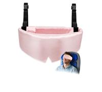 Rwotlls Travel Pillows for Airplanes, Airplane Head Strap with Silk Eye Mask for Sleeping, Long Flights & Car Road Trips 360°Headrest Neck Support, Stops Bobbing, Small & Compact, Pink, Airplane Seats