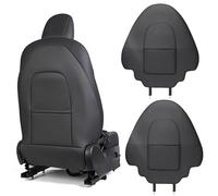 RWRAPS 2 Pieces PU Leather Back Seat Protector for Tesla Model 3/Y/S/X, Waterproof Backseat Kick Protector Covers with Storage Pocket Scratchproof Pad Protection
