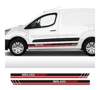 RWRAPS 2PCS Car Door Side Line Stickers Stripes Graphics Vinyl Decals,Fit for Citroen Berlingo K9 Camper Van Accessories