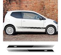 RWRAPS 2PCS Car Door Side Stickers Sport Stripes Styling Vinyl Film Decals,Fit for VW UP Auto Tuning Accessories