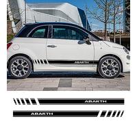 RWRAPS 2PCS Car Side Door Line Stickers Vinyl Film Styling Decals Accessories,Fit for Fiat Abarth 500 595 Chevaux Grande Punto
