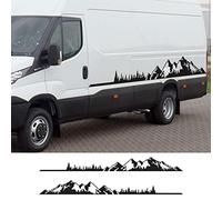 RWRAPS 4PCS Car Door Side Stickers Motorhome Caravan Graphics Vinyl Film Decals,Fit for IVECO Daily Camper Accessories