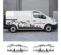 RWRAPS Car Door Side Stickers Camper Van Mountain Graphics Vinyl Film Decals,Fit for Renault Trafic 2 3 MK3 MK2 MK1 Accessories