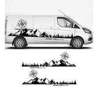 RWRAPS Car Mountain Graphics Stickers Camper Van Door Decor Vinyl Decals,Fit for Ford Transit Tourneo Custom Mk6 MK7 MK8