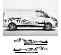 RWRAPS Car Stickers Camper Van Door Decor Mountain Graphics Vinyl Decals,Fit for Ford Transit Tourneo Custom Mk6 MK7 MK8