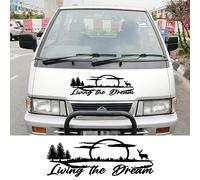 RWRAPS Car Stickers Graphics Living The Dream Moon Decor Decals Vinyl Cover,Fit for Nissan Vanette C22 Nomads 21 Camper Van