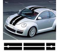 RWRAPS Car Styling Hood Bonnet Roof Rear Trunk Stripes Kit Vinyl Decals Stickers,Fit for VW Beetle A5 2011-2018 Accessories
