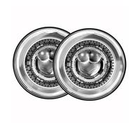 RWRPQEDEXM For Lada 4x4 For Urban For Niva Universal Moto Car Led 7inch Led Headlight DRL H4 Hi-Lo With Halo Accessories Headlamp Assembly(2pcs Sliver)