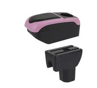 RWRPQEDEXM For Suzuki For Splash Car Armrest Box Storage Box Arm Interior Details Retrofit Parts PU Leather Accessories Center Console Armrest(S1 black-pink 6USB)