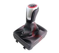 RWRPQEDEXM Shifter Lever Stick for Polo 9N 9N2 2002-2009 Gear Shift Knob with Lever Shifter PU Leather Gaitor Boot Cover(5 Speed)