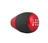 RWRPQEDEXM Shifter Lever Stick Universal 5 Speed Leather Aluminium Car Gear Shift Knob for M8 M10 M12 Shift Lever Gear Level Knob Shift Head(Red)