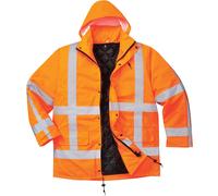 RWS Hi Vis Traffic Jacket and Detachable Lining Orange XL