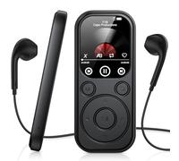 RWSRW 128GB MP3 Player Bluetooth 5.4, Ultra Slim Music & Photo Viewer with 2.0 Inch IPS Colour Screen, Video Play, FM Radio, Voice Recorder, E-Book Reader, Sports, Black