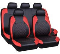 RWTECH Car Seat Covers Universal Set for Ford Fiesta 2011-2019 Five Hundred 2005-2007 Focus Electric 2012-2018 Focus RS/ST Car Accessories, Black Red