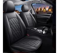 RWTECH Car Seat Covers Universal Set for Nissan Qashqai, +2, QX, Serena, Silvia, Skyline, Stagea, Stanza, Sunny, Teana, Terrano, Tiida, Trade, Ur, Vanette Car Accessories, Black