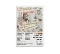 RWTWQGEQWGR Burna Boy Album African Giant Poster Art Wall Decorative Aesthetic Cover Poster Design Painting 12x18inch(30x45cm) Unframe-style
