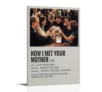 RWTWQGEQWGR How I Met Your Mother TV Series Poster Art Wall Decorative Aesthetic Cover Poster Design Painting 16x24inch(40x60cm) Frame-style