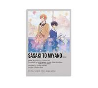 RWTWQGEQWGR Sasaki to Miyano Poster Art Wall Decorative Aesthetic Cover Poster Design Painting 12x18inch(30x45cm) Unframe-style