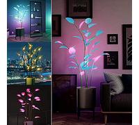 RWUDV Magical Glowing Potted Plant Indoor Plant LED 3 Color-Changing Artificial Plants Bonsai Light up Artificial Plants Colorful Houseplant Led Light for Home Office Indoor Decoration(Without Pot)