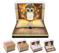 RWUJILONG Time Piece 3D Calendar 2026, Tear Away Desk Calendar With LED Light & Tear-Off Notes for Record, Planner & Habit Tracker, Art Sculpture Calendar Gift for Office & Home Decor (Cute Owl)