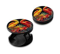 RWUTYTIUL [2 Pack] Cell Phone Grip with Expanding Kickstand, Upgraded Strong Adhesive Foldable Finger Holder for Smartphone & Tablet, Portable Desk Stand for Video Watching - Flamingo Red