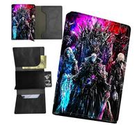 RWUTYTIUL American Minimalist Wallet for Men, Womens Pop Up Automatic Wallet Slim Leather Wallet with Money Clip RFID Blocking Credit Card holder Business Gift Money Wallet, Night Warriors