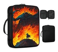 RWUTYTIUL Book Pouch for Men Women 11 x 8.7 inches, Bible Bag with Handle, 2 Bookmarks and Zipper Pocket, Gift for Birthday Graduation Reading Warrior of the Warrior