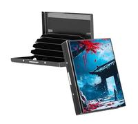 RWUTYTIUL Business Card Holder Organizer for Purse, Slim Aluminum RFID Pocket Metal Wallet Rectangular tarjetero Case for Credit Cards, ID Cards, Travel Accessories Women Men, Purple Flaming Dragon