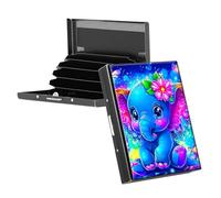RWUTYTIUL Business Card Holder Organizer for Purse, Slim Aluminum RFID Pocket Metal Wallet Rectangular tarjetero Case for Credit Cards, ID Cards, Travel Accessories Women Men, Purple Flaming Dragon