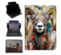 RWUTYTIUL Case for 6" Kindle 10th Generation 2019 Release, 360 Degree Rotating Stand with Multi-Angle Vertical & Horizontal Viewing Shockproof Protective Shell for Women Men, Brown Bighorn Sheep