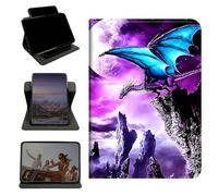 RWUTYTIUL Case for 7" Kindle Paperwhite 12th Gen 2025/2024 & Kindle Colorsoft 2024, 360 Degree Rotating Stand with Multi-Angle Vertical & Horizontal Viewing Shockproof Shell, Purple Mountain Dragon