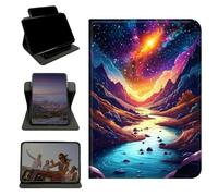 RWUTYTIUL Case for Amazon Kindle Fire HD 10 (9th/7th/5th Generation, 2019/2017/2015 Releases) 10.1", 360 Degree Rotating Stand with Multi-Angle Vertical Shell for Women Men, Mountains Rivers