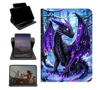 RWUTYTIUL Case for iPad 10.2" iPad 9th/8th/7th Generation 2021/2020/2019, 360 Degree Rotating Stand with Multi-Angle Vertical & Horizontal Viewing Shockproof Shell for Women Men, Snow Dragon