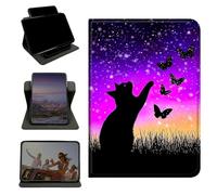 RWUTYTIUL Case for iPad Air 3rd Generation 2019 / iPad Pro 2017 10.5", 360 Degree Rotating Stand with Multi-Angle Vertical & Horizontal Viewing Shockproof Shell for Women Men, Purple Dark Cat
