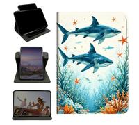 RWUTYTIUL Case for iPad Air 3rd Generation 2019 / iPad Pro 2017 10.5", 360 Degree Rotating Stand with Multi-Angle Vertical & Horizontal Viewing Shockproof Shell for Women Men, Tuna Under the Sea