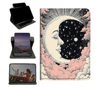 RWUTYTIUL Case for iPad Air 5th/4th Gen 2022/2020 10.9"/iPad Pro 11" (4th/3rd/2nd/1st Gen), 360 Degree Rotating Stand with Multi-Angle Vertical Shockproof Shell for Women Men, Pink Tree Moon
