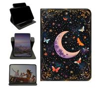 RWUTYTIUL Case for iPad Pro 11 Inch 2022/2021/2020/2018, 360 Degree Rotating Stand with Multi-Angle Vertical & Horizontal Viewing Shockproof Protective Shell for Women Men, Butterfly Dark Moon