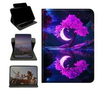 RWUTYTIUL Case for iPad Pro 11 Inch 2022/2021/2020/2018, 360 Degree Rotating Stand with Multi-Angle Vertical & Horizontal Viewing Shockproof Protective Shell for Women Men, Purple Moon Tree