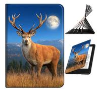 RWUTYTIUL Case for iPad Pro 11 Inch 4th/3rd/2nd/1st Generation 2022/2021/2020/2018, Slim PU Leather Smart Cover with Multi-Angle Anti-Slip Stand [Auto Wake/Sleep] Shell for Women Men, Grassland Deer