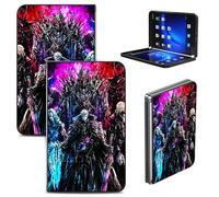 RWUTYTIUL Case for Microsoft Surface Duo 2020 8.1", Minimalist Ultra Slim Durable Hard PC Protective Phone Fold Cover for Women Men, Night Warriors