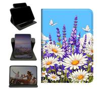 RWUTYTIUL Case for Samsung Galaxy Tab A 10.1" 2016 SM-T580/T585/T587, 360 Degree Rotating Stand with Multi-Angle Vertical & Horizontal Viewing Shockproof Shell for Women Men, Blue Sky Lavender