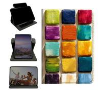RWUTYTIUL Case for Samsung Galaxy Tab S10 Plus 2024/S9 FE+/S9 Plus 12.4" 2023, 360 Degree Rotating Stand with Multi-Angle Vertical Shockproof Protective Shell for Women Men, Watercolor Paint