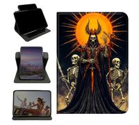 RWUTYTIUL Case for Samsung Galaxy Tab S6 Lite 10.4" 2024/2022/2020, 360 Degree Rotating Stand with Multi-Angle Vertical & Horizontal Viewing Shockproof Shell for Women Men, Dark Skull Knight