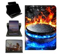 RWUTYTIUL Case for Samsung Galaxy Tab S8 2022/S7 2020 11 Inch, 360 Degree Rotating Stand with Multi-Angle Vertical & Horizontal Viewing Shockproof Protective Shell for Women Men, Blue Red Flames