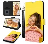 RWUTYTIUL Case for ZTE Nubia Red Magic 11 Pro 2025, RFID Blocking Wallet Cover with 3 Card Holders & Wrist Strap, Shockproof Kickstand Flip Case Personalized Patterns for Men/Women, Customized