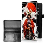 RWUTYTIUL Check Register Covers for Personal Checkbook Women & Men, Large Capacity Leather Check Book Cover with Pen Holder Organizer Ladies Card Wallet w/RFID Blocking, Baby Cow, Warrior Dragon