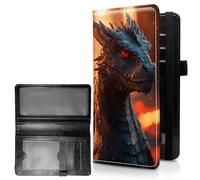 RWUTYTIUL Check Register Covers for Personal Checkbook Women & Men, Large Capacity Leather Check Book Cover with Pen Holder Organizer Ladies Card Wallet w/RFID Blocking, Sunflower Baby Cow, Red Eyed