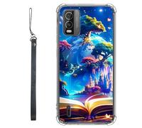 RWUTYTIUL Clear Case for Nokia G100 N150DL/Nokia C300 N155DL 6.52" w/Lanyard, Transparent Anti-Scratch Soft TPU Flexible Shockproof Protective Women Men Phone Cover - Book Castle
