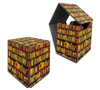 RWUTYTIUL Deck Box for MTG, Cards Storage Box Fits 120+ Sleeved, Leather Medium Size Strong Magnetic Closing Card Case for Board Games Magic TCG CCG Baseball Collection, Book Library